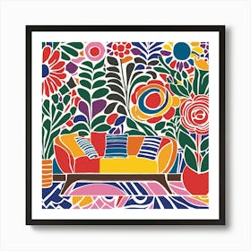 Ecclectic Interiors Mid Century Art Print