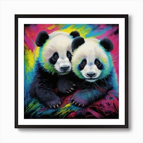 Panda Bears Art Print