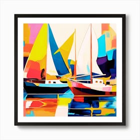 Sailboats Art Print