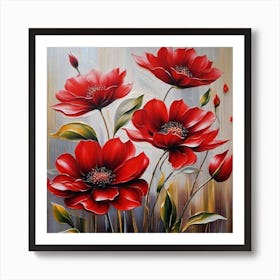 Red Flowers Art Print