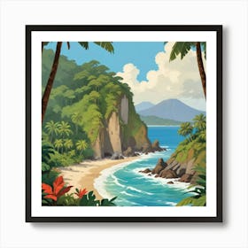 Vintage Travel Poster Costa Rica Art Print 1 Art Print