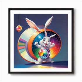 Disco Bunny 4 Art Print