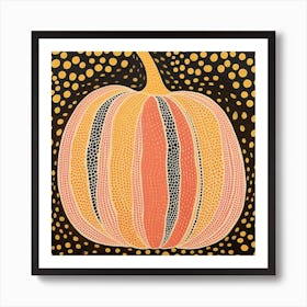 Yayoi Kusama Inspired Pumpkin Pink And Orange 4 Art Print