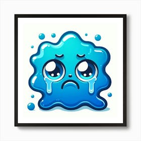 Blue Blob Art Print