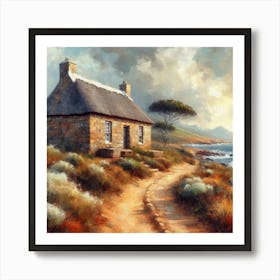 Cottage By The Sea Art Print