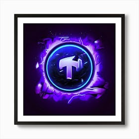 Twitch Streaming Platform Gaming Live Content Entertainment Icon Logo Community Chat Soci (3) Art Print