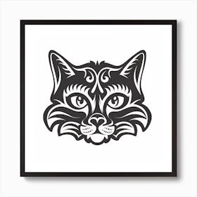 Cat Head Art Print