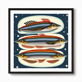 Three Fishes Art Print