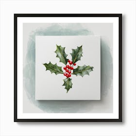 Holly Berries Art Print