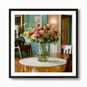 A Photo Of A Beautiful Dining Room Table 1 Art Print