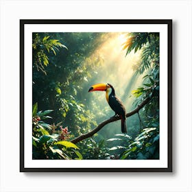 Toucan Bird Animal Nature Tropical Art Print