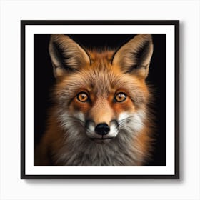 Close-up photorealistic image of a red fox Art Print