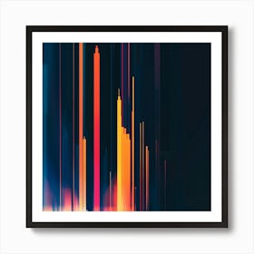 Abstract Light Lines 4 Art Print