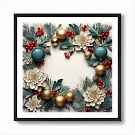Christmas Wreath 5 Art Print