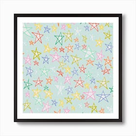 Stars Fabric Art Print