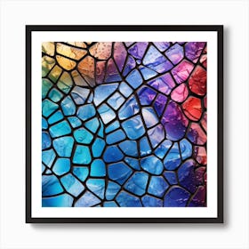 Photography Of The Texture Of A Mosaic Of Colorful Art Print