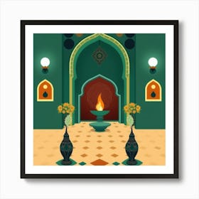 Islamic Interior Design Art Print