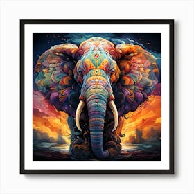 Elephant Painting Art Print