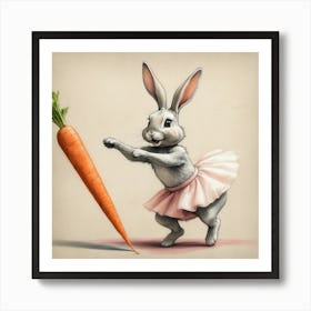 Ballet Bunny Art Print