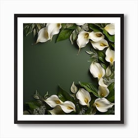 White Calla Lilies Art Print