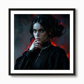 Gothic Girl 3 Art Print