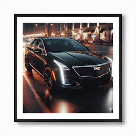 Cadillac XTS 2013 At Night Art Print