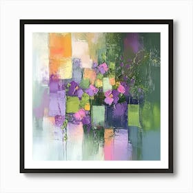 Abstract Flowers Canvas Print Art Print