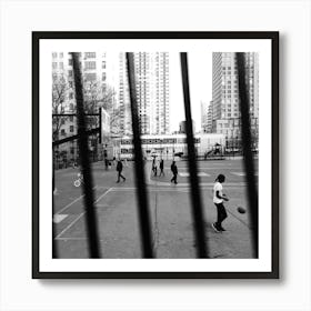 Basketball Court New York Art Print