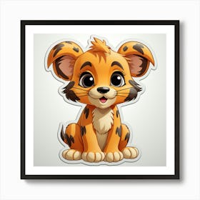 Cute Lion Sticker 2 Art Print