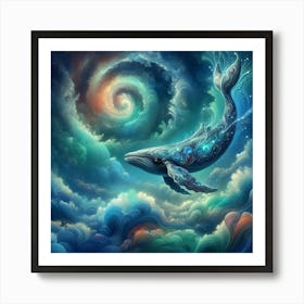 Whale In The Clouds 2 Art Print