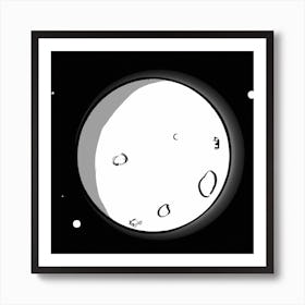 Moon And Planets Art Print