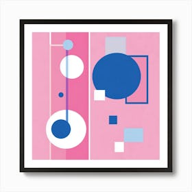 Pink geometric Art Print