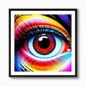 Colorful Eye Art Print