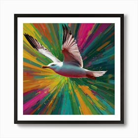 Seagull In Flight Art Print