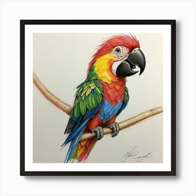 Colorful Parrot 54 Art Print