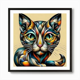 Abstract Cat 12 Art Print