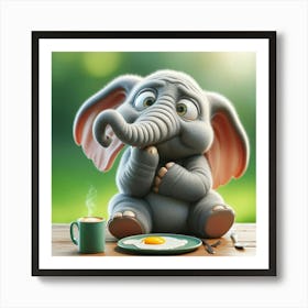 Cute Elephant 1 Art Print
