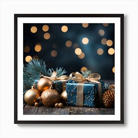 Elegant Christmas Gift Boxes Series014 Art Print