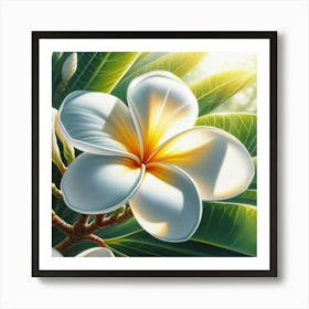 Frangipani 2 Art Print