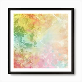 Watercolor Floral Background 1 Art Print