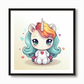 Cute Unicorn 783 Art Print