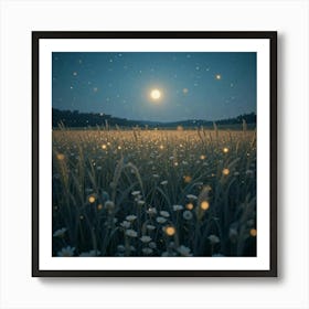 Field Of Daisies Art Print