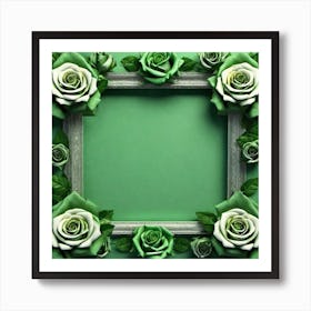 Frame With Roses 3 Art Print