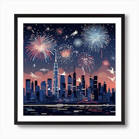 New York City Skyline 4 Art Print