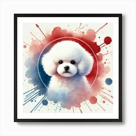 Watercolor Bichon Frise 3 Art Print