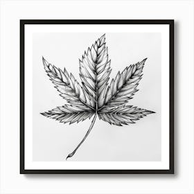 Cannabis Leaf Art Print