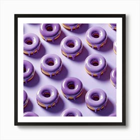 Purple Donuts Art Print