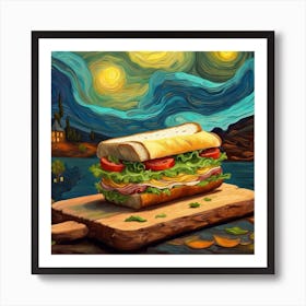 Van Gogh Starry Night Sandwich Art Print Poster