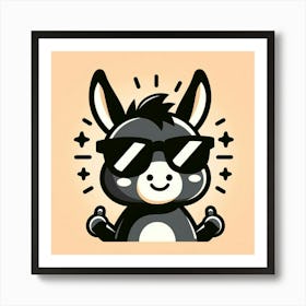 Donkey With Sunglasses 1 Art Print