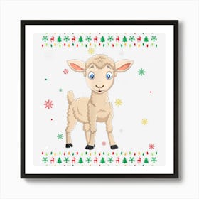 Matching Outfits For Holiday Party Sheep Ugly Christmas 1 Art Print